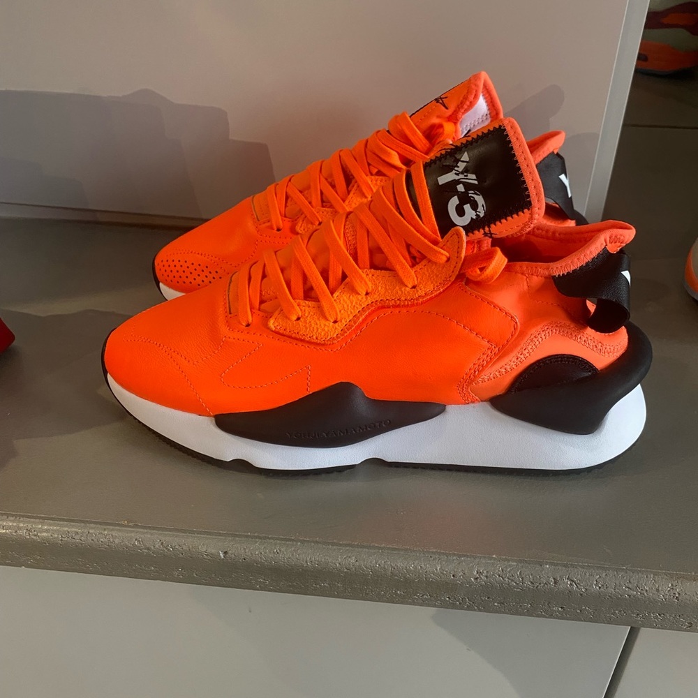 Y-3 Kaiwa Solar Orange Black Sneakers